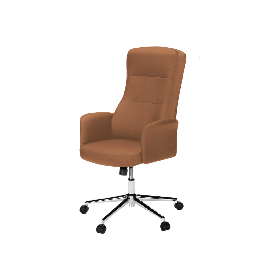 Execello – Fauteuil de bureau à dossier haut – Marron
