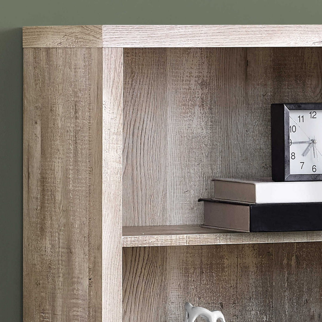 Bibliothèque Arkivia – 122 cm (48 po) de hauteur – Bois de récupération taupe