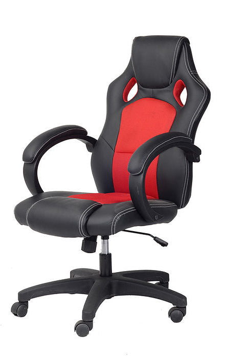 Chaise de bureau noire et rouge - IF-7411