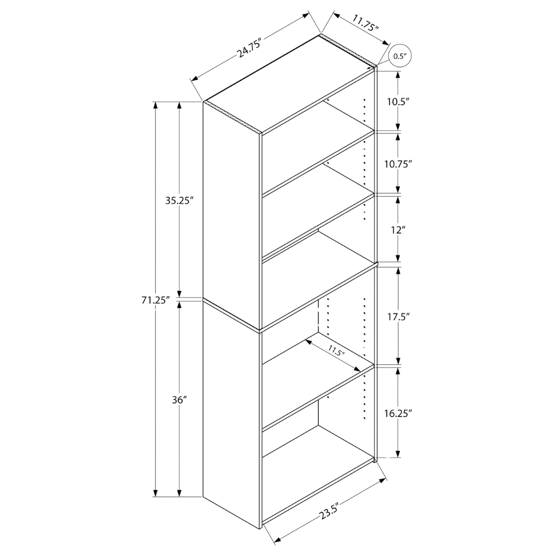 Arkivora – Bibliothèque 72"H – Gris