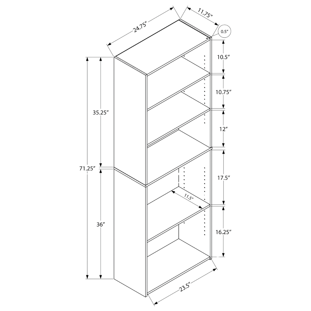 Arkivora – Bibliothèque 72"H – Blanc