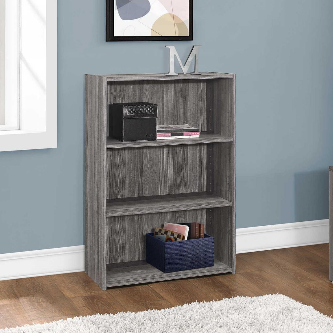 Bibliothèque Arkilo – 91 cm (36 po) de hauteur – Grise