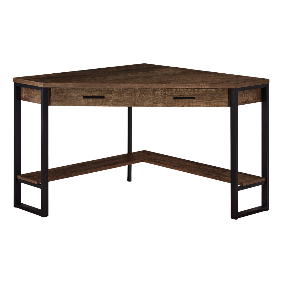 Cornera – Corner Desk – Brown Reclaimed Wood