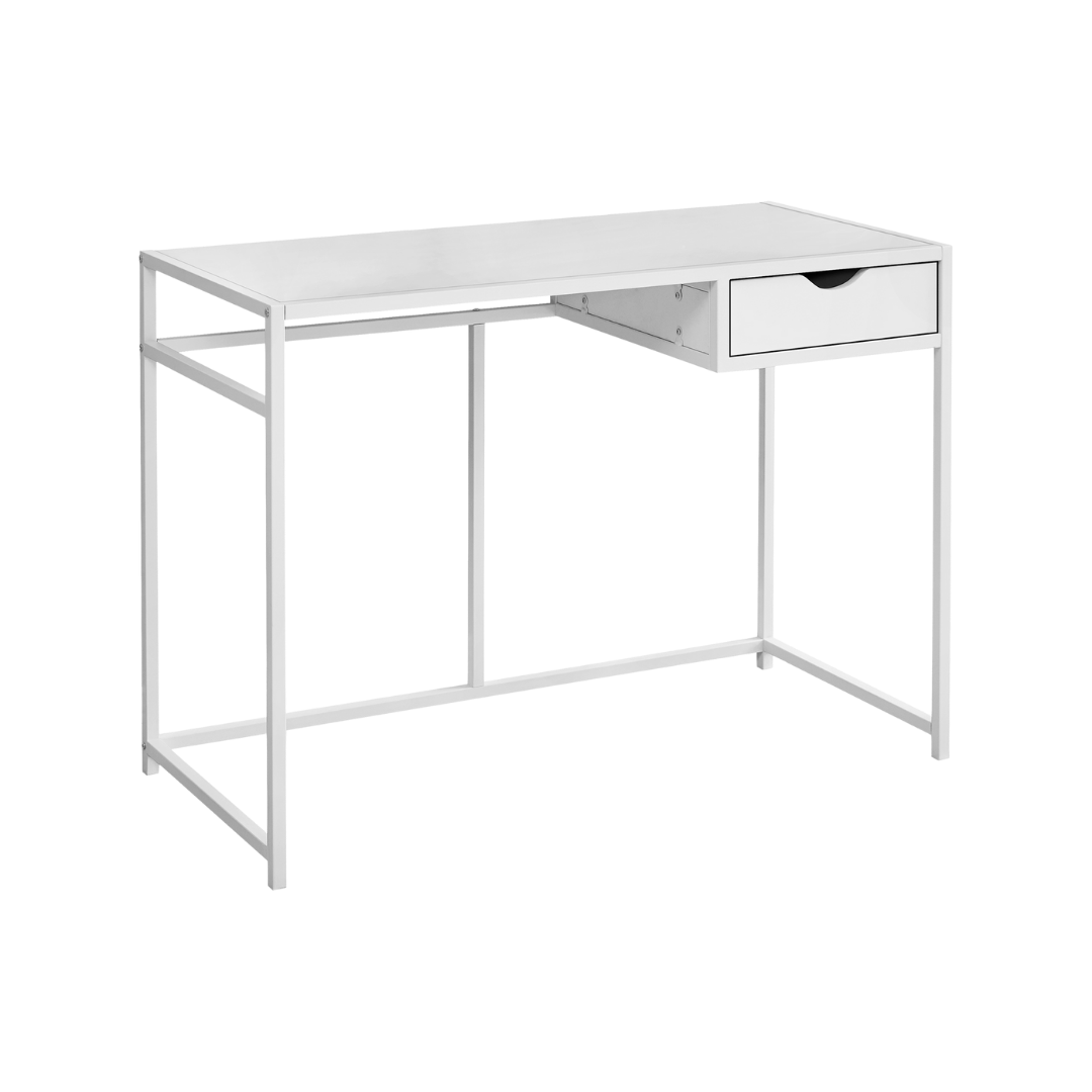 Slimvora – Writing Desk – White / White Metal