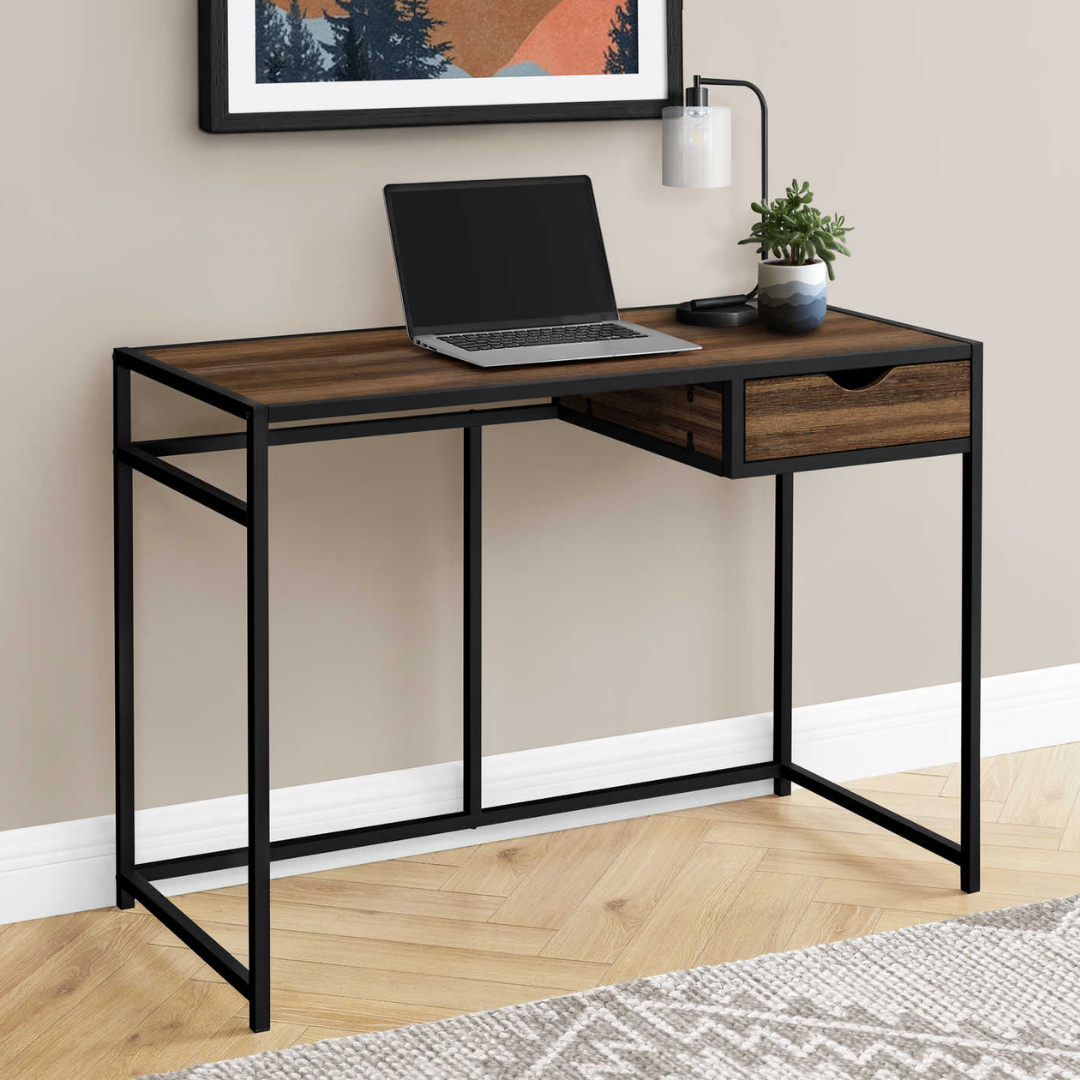 Slimvora – Writing Desk – Brown Reclaimed / Black Metal