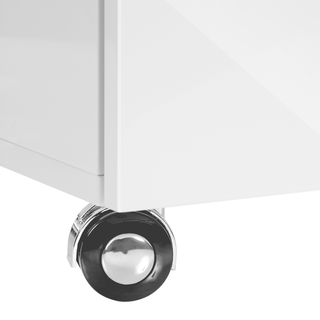 Glossivia – 3-Drawer Filing Cabinet – High Gloss White