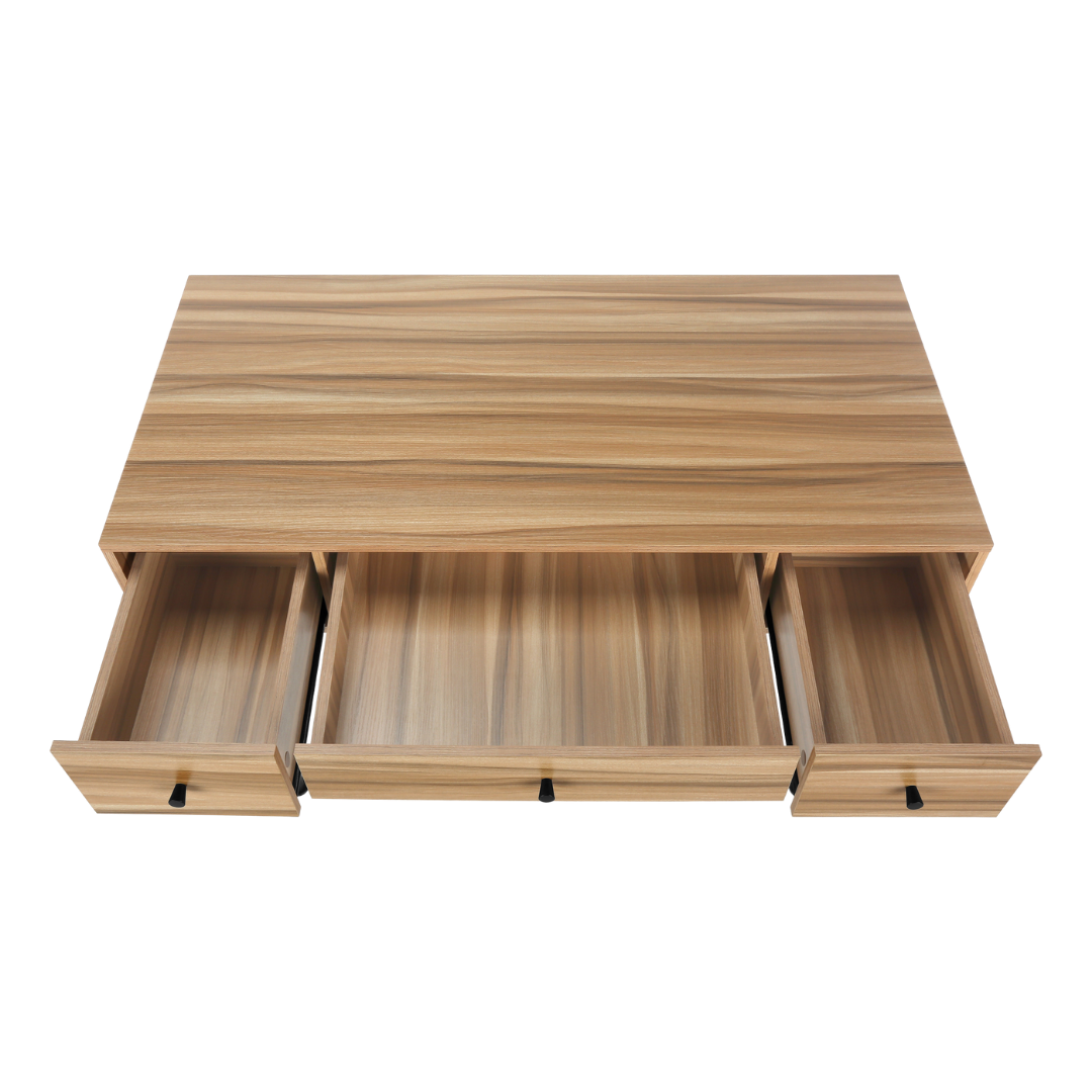 Vextura – Bureau – Bois clair recyclé / Métal noir