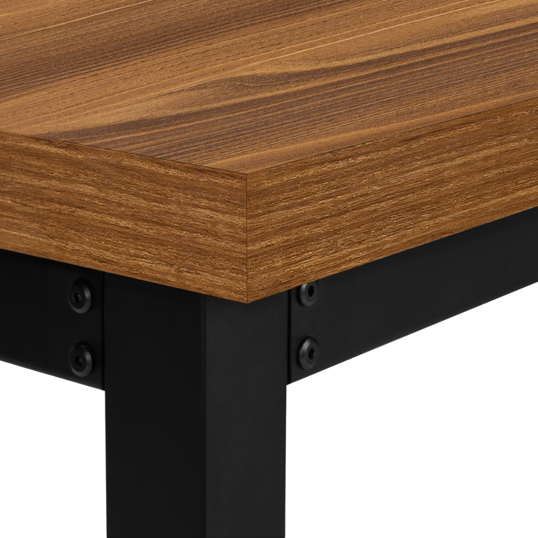 Liftora – Adjustable-Height Desk – Walnut / Black Metal