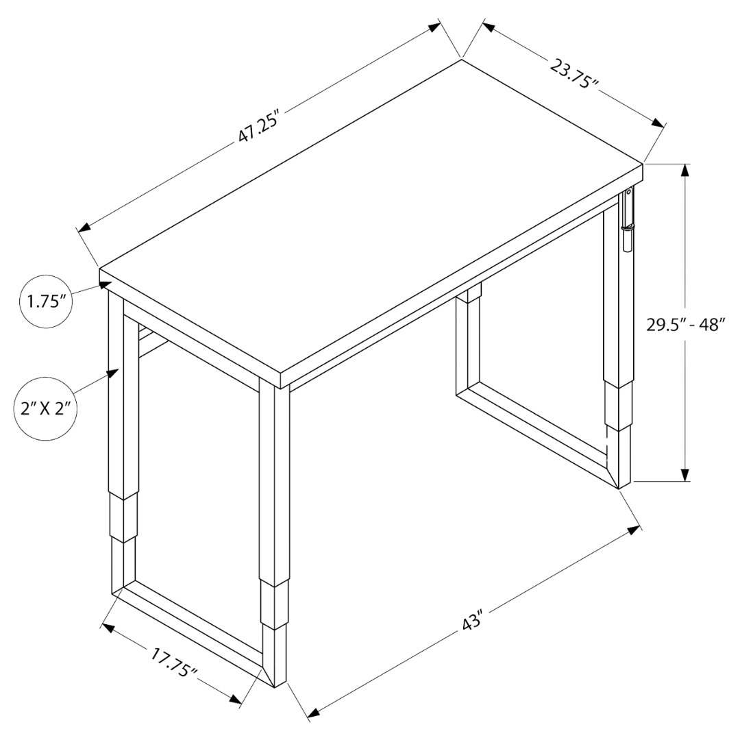 Liftora – Bureau à hauteur réglable – Taupe moderne / Métal noir