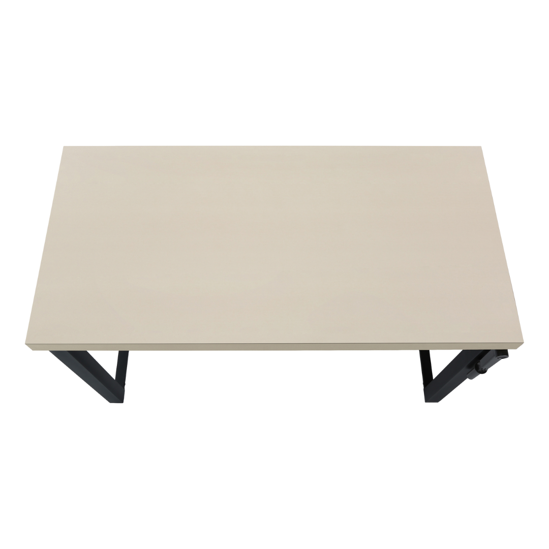 Liftora – Bureau à hauteur réglable – Taupe moderne / Métal noir
