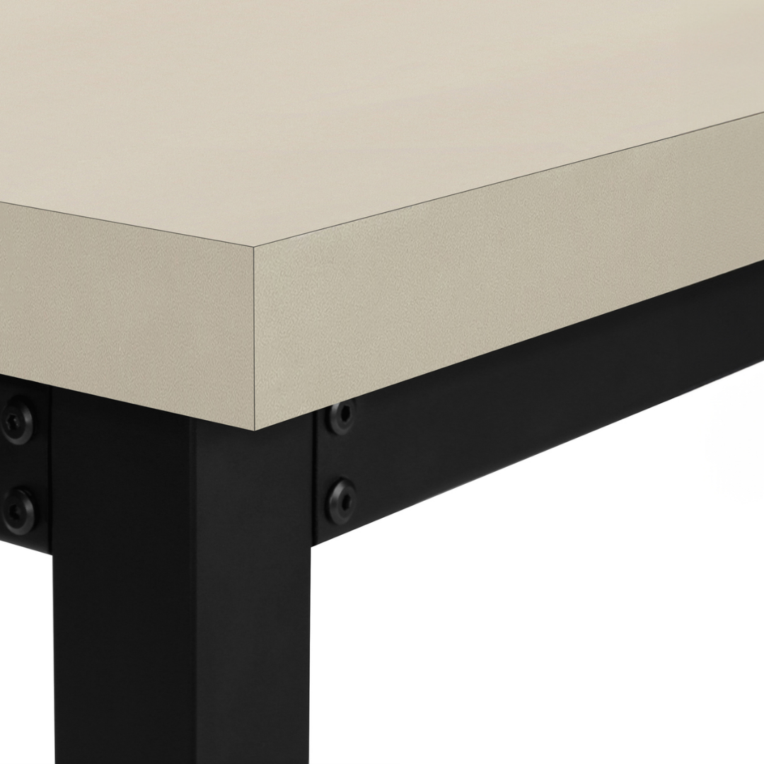 Liftora – Bureau à hauteur réglable – Taupe moderne / Métal noir