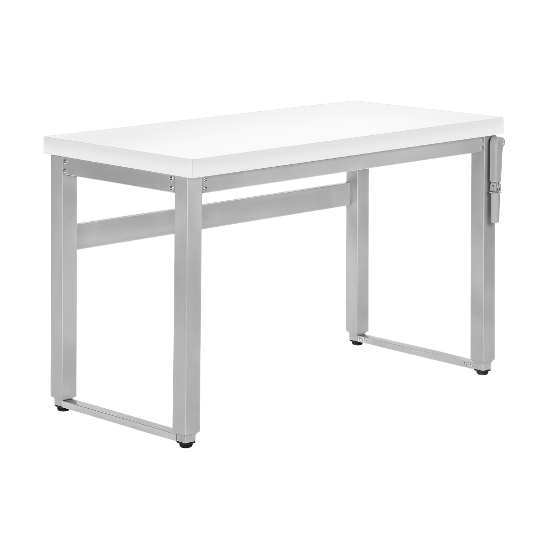 Liftora – Bureau à hauteur réglable – Métal blanc/argenté