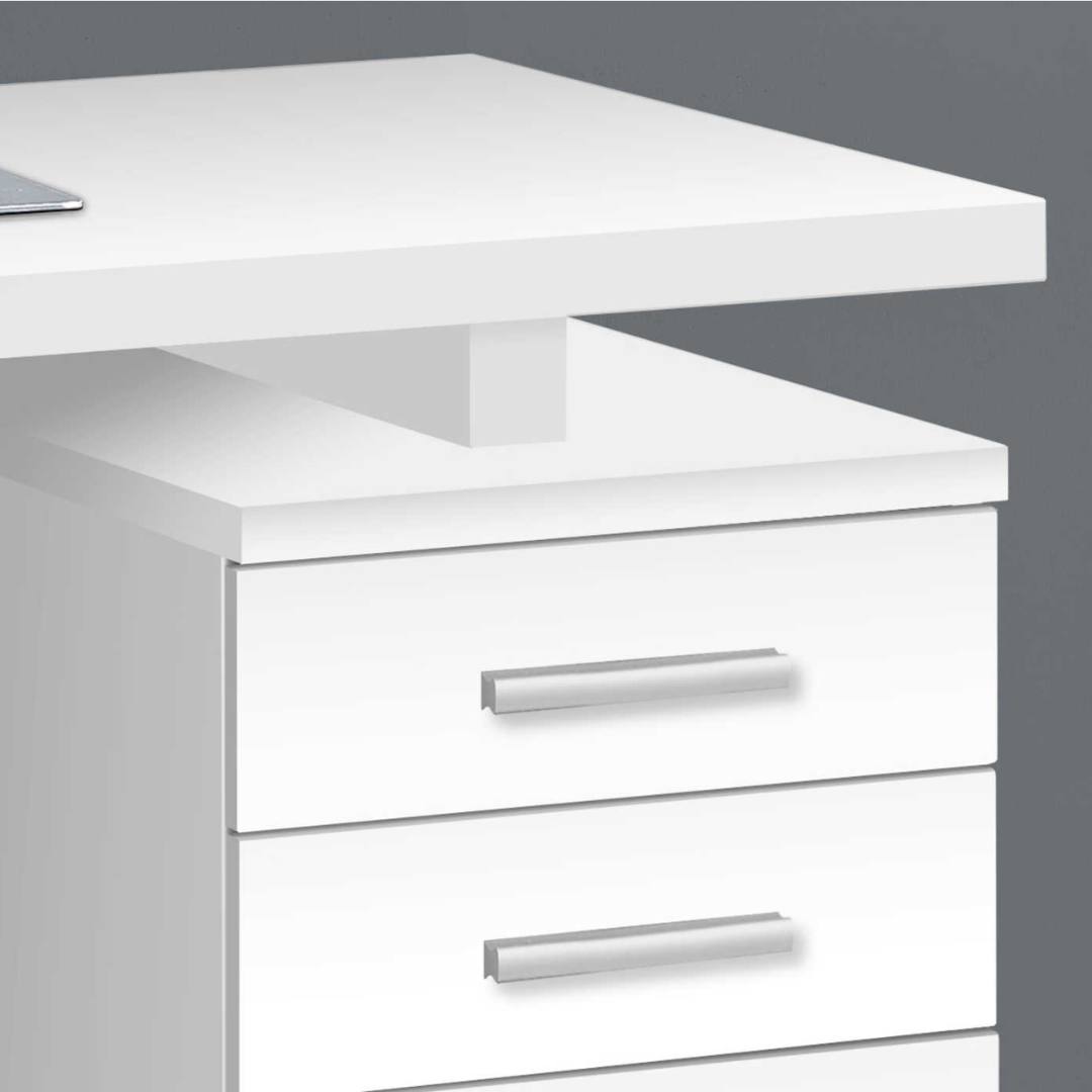 Flexiro – Bureau d'ordinateur – Blanc