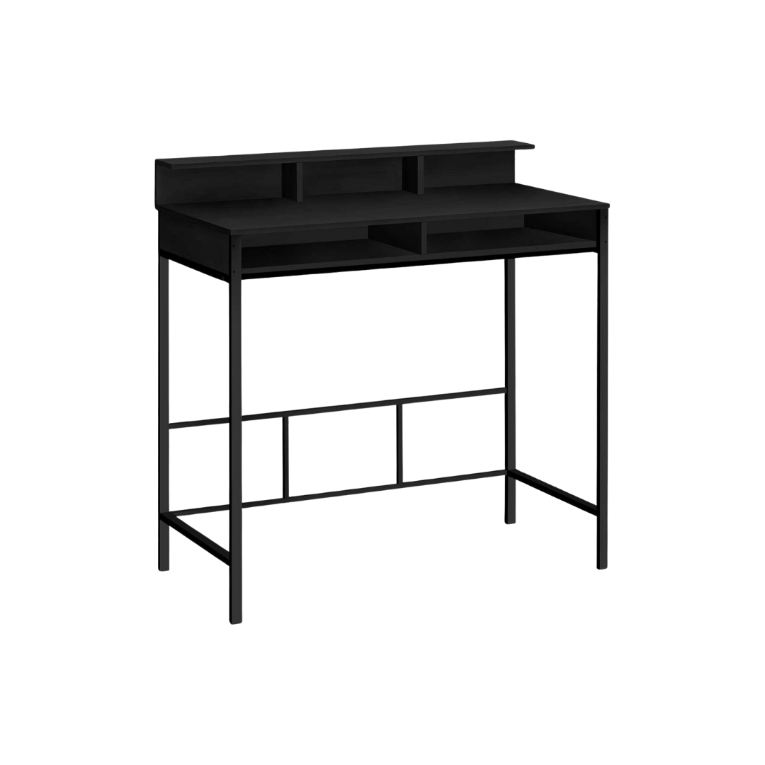 Staltura – Standing Height Desk – Black / Black Metal