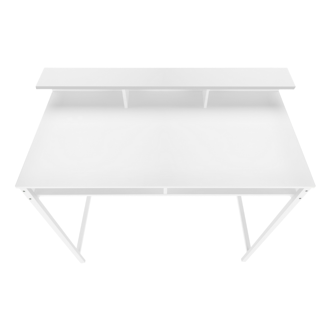 Staltura – Bureau assis-debout – Blanc / Métal blanc