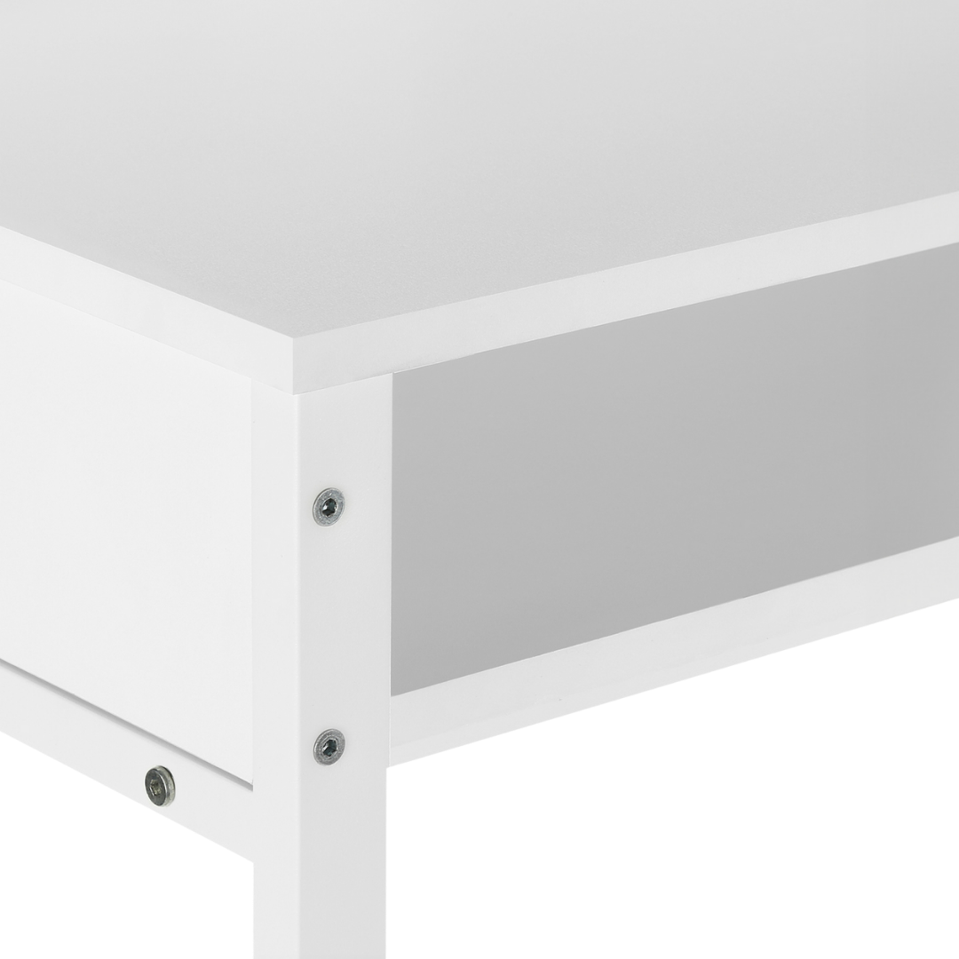 Staltura – Bureau assis-debout – Blanc / Métal blanc