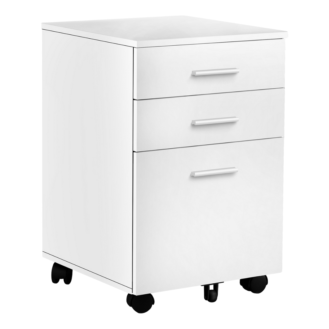 Noxeria – 3-Drawer Filing Cabinet – White