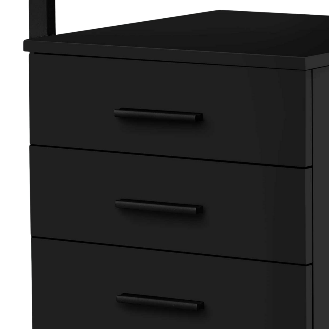 Noxeria – Classeur à 3 tiroirs – Noir