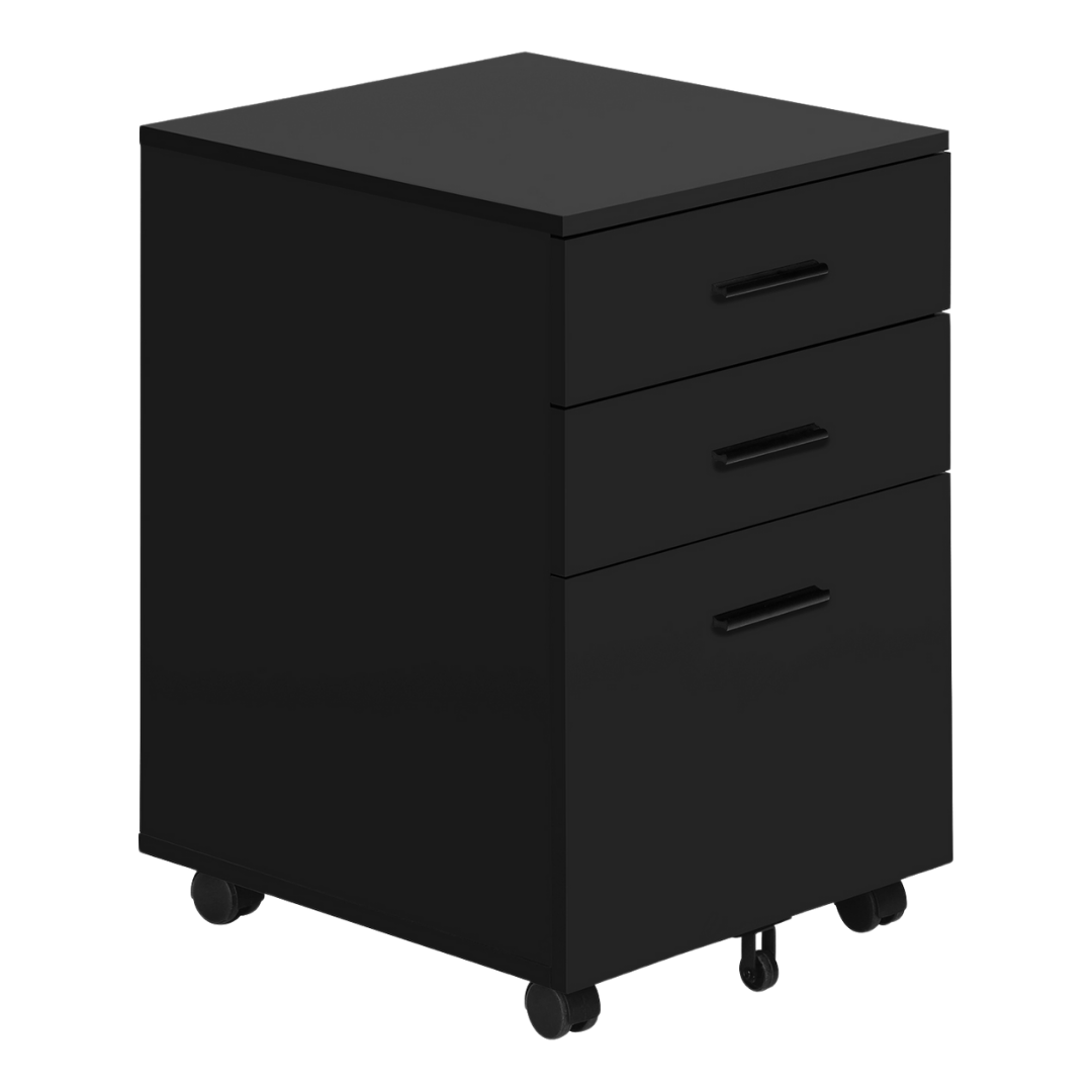 Noxeria – 3-Drawer Filing Cabinet – Black
