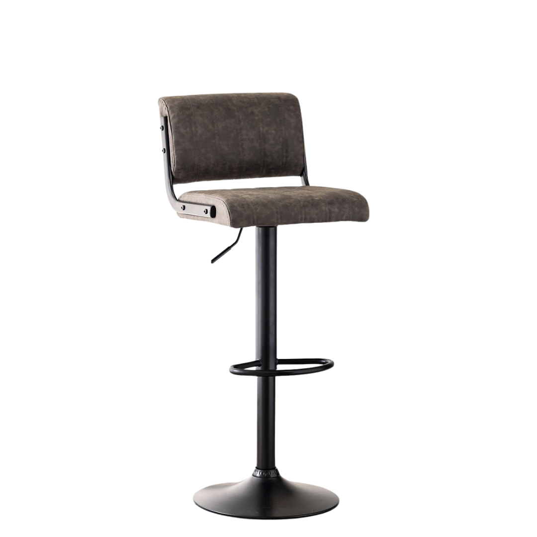 Vellaro – Set of 2 – Adjustable Bar Stools – Grey