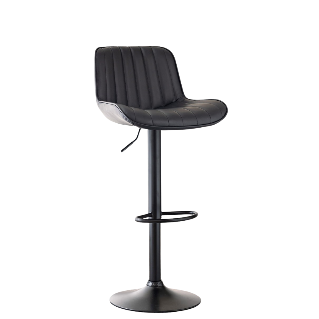 Silvano – Set of 2 – Adjustable Bar Stools – Black