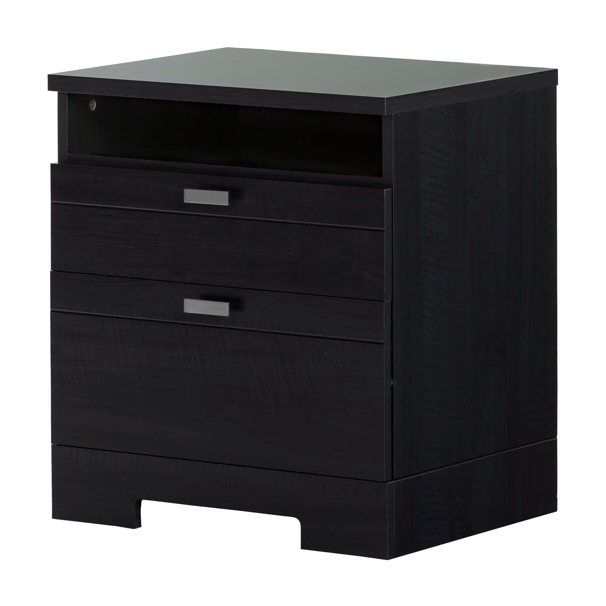 Nightstand with Drawers and Cord Catcher - Reevo