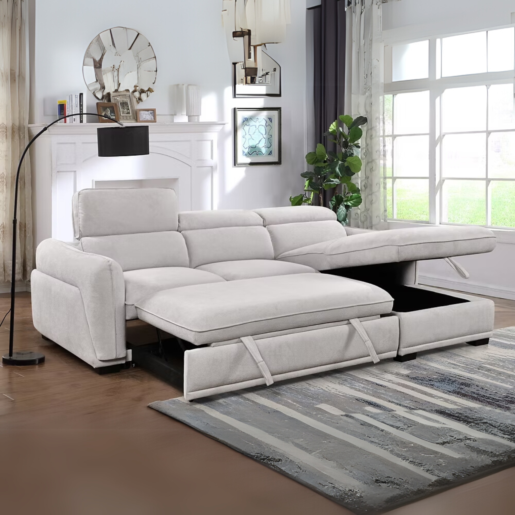IF-9006 | Adjustable Headrests, Storage and Pull-Out Bed