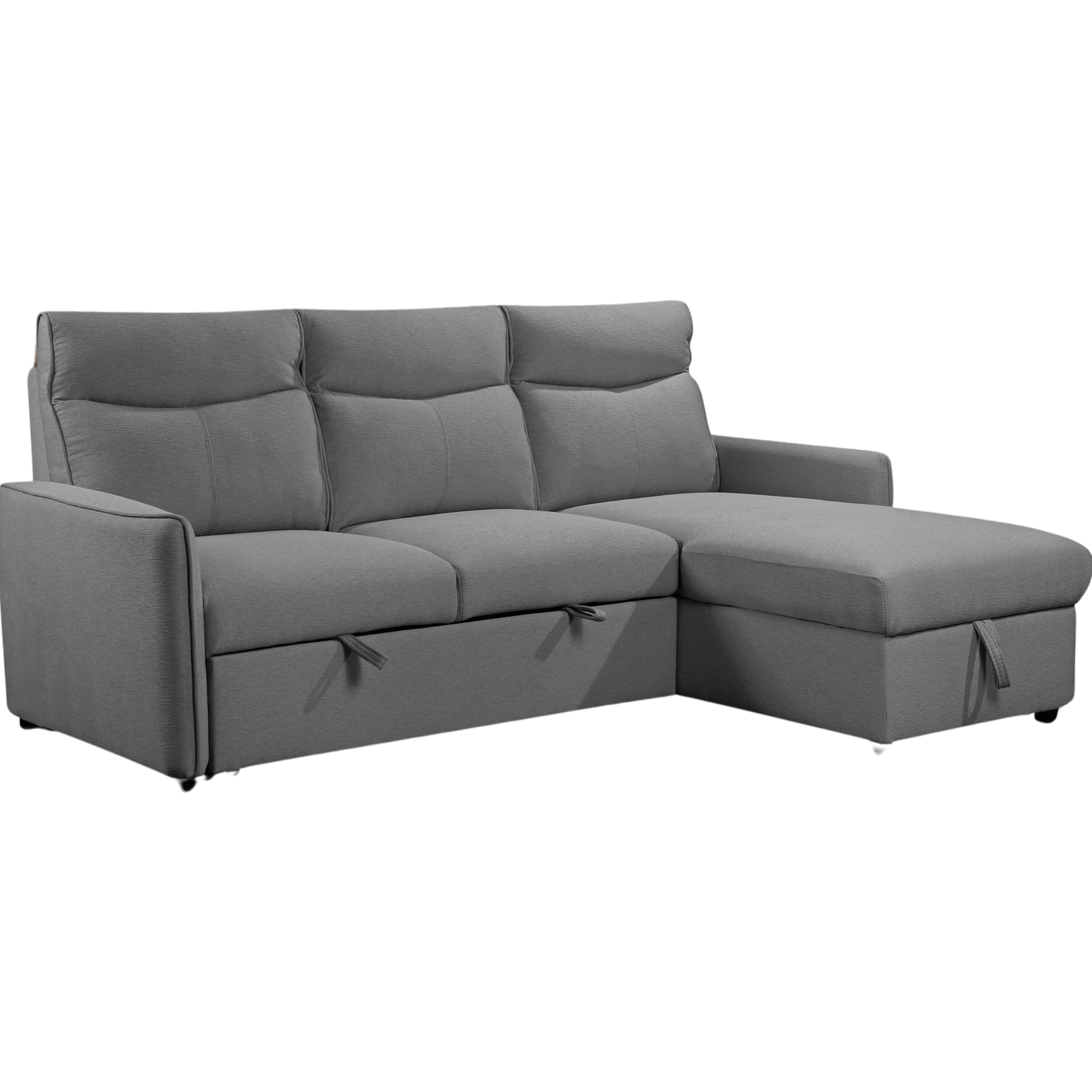 Soft Grey Reversible Sectional Sofa Bed with storage IF-9027