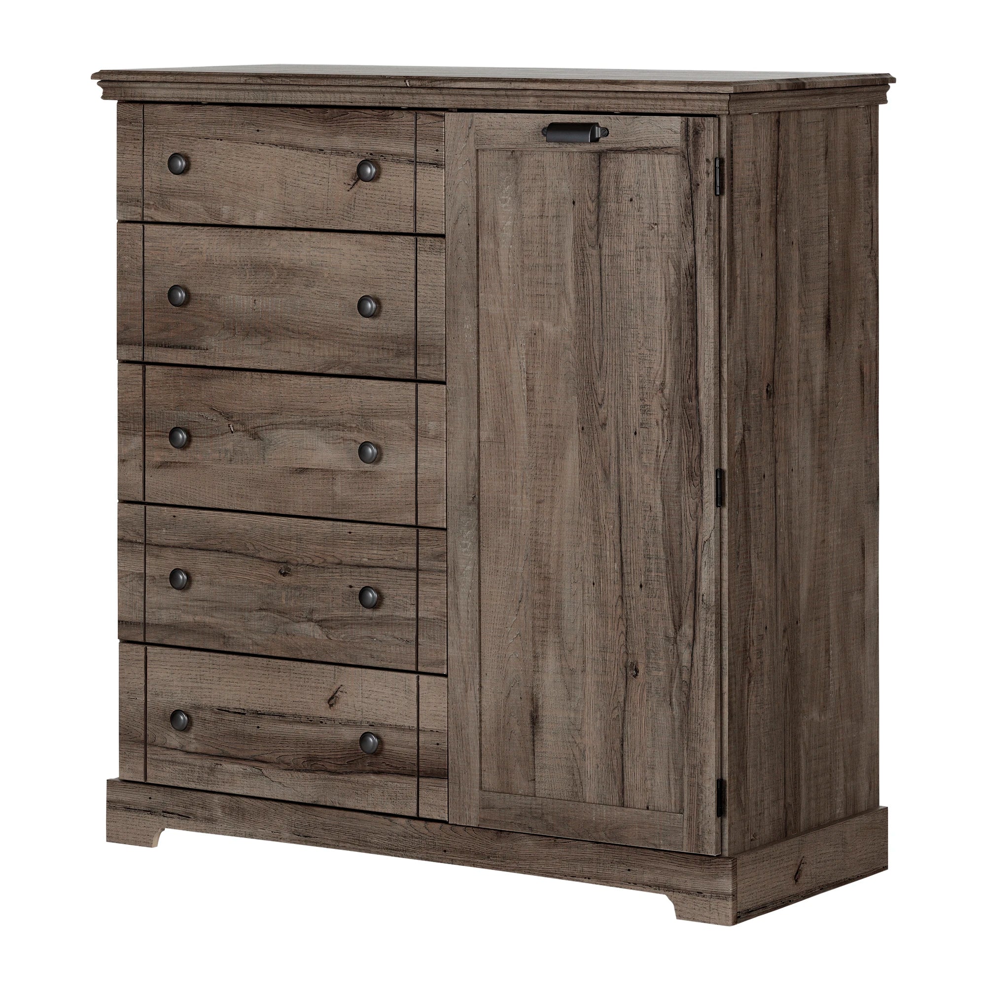 Door Chest with 5 Drawers - Avilla