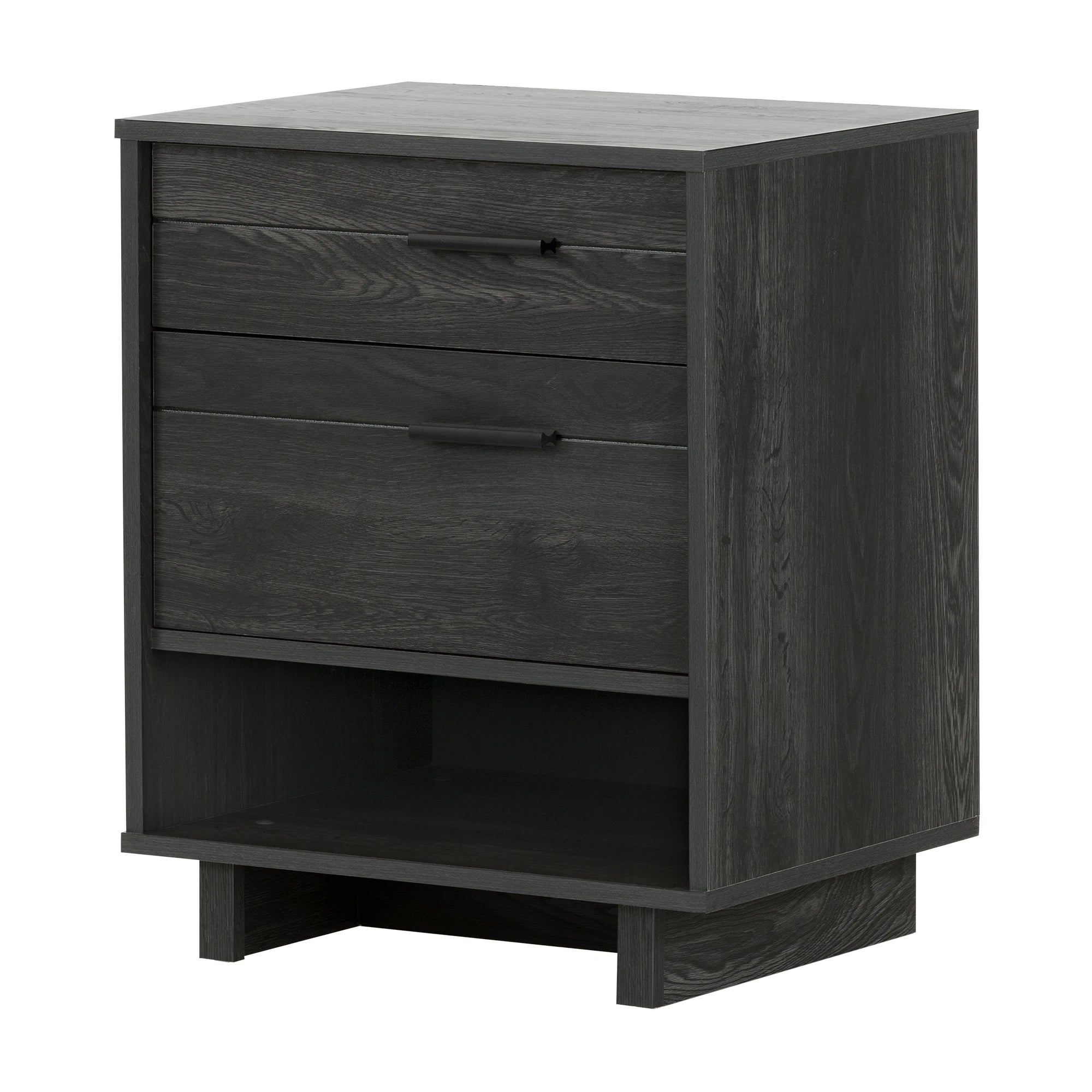 Nightstand with Drawers and Cord Catcher - Fynn