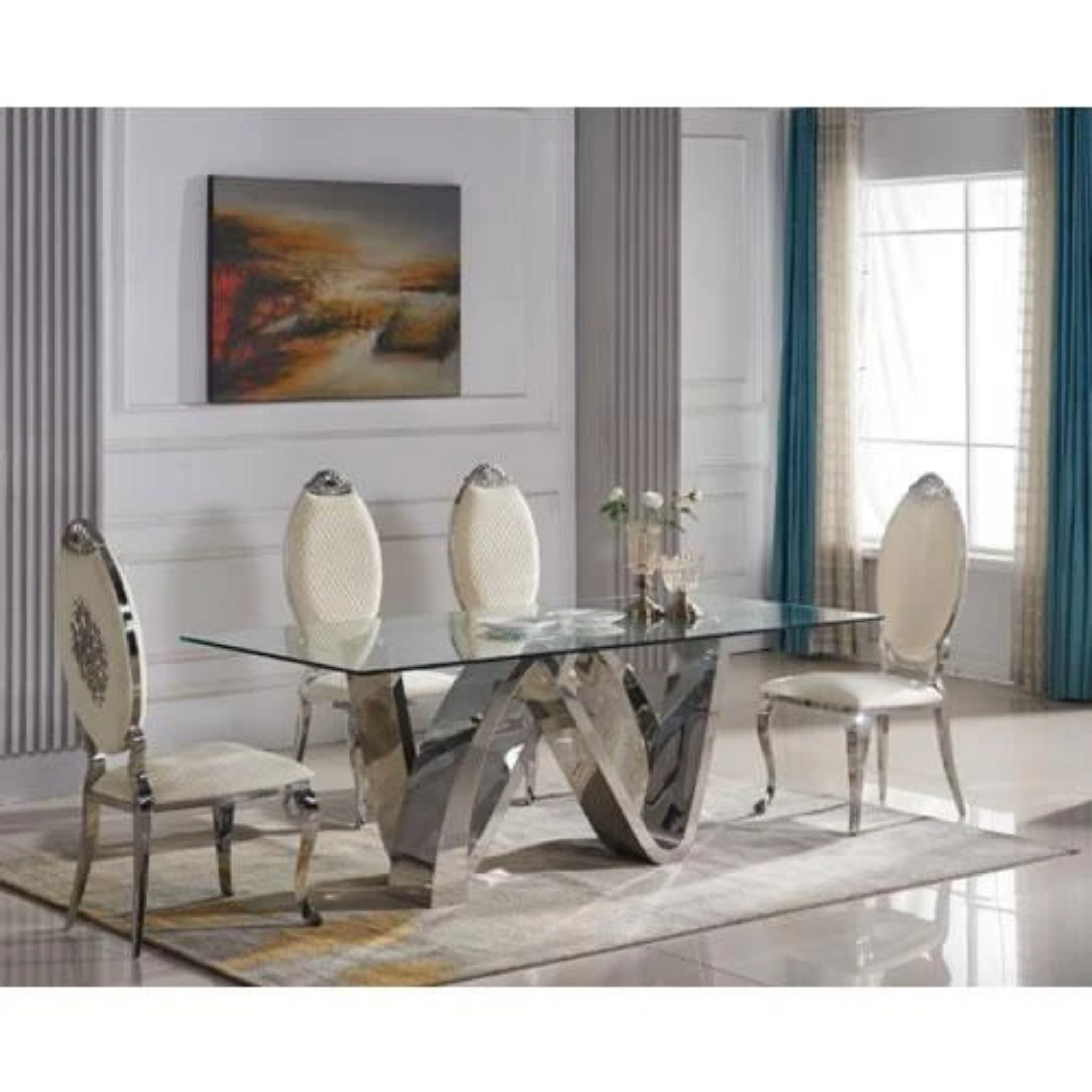 ADELE DINING SET 7PCS