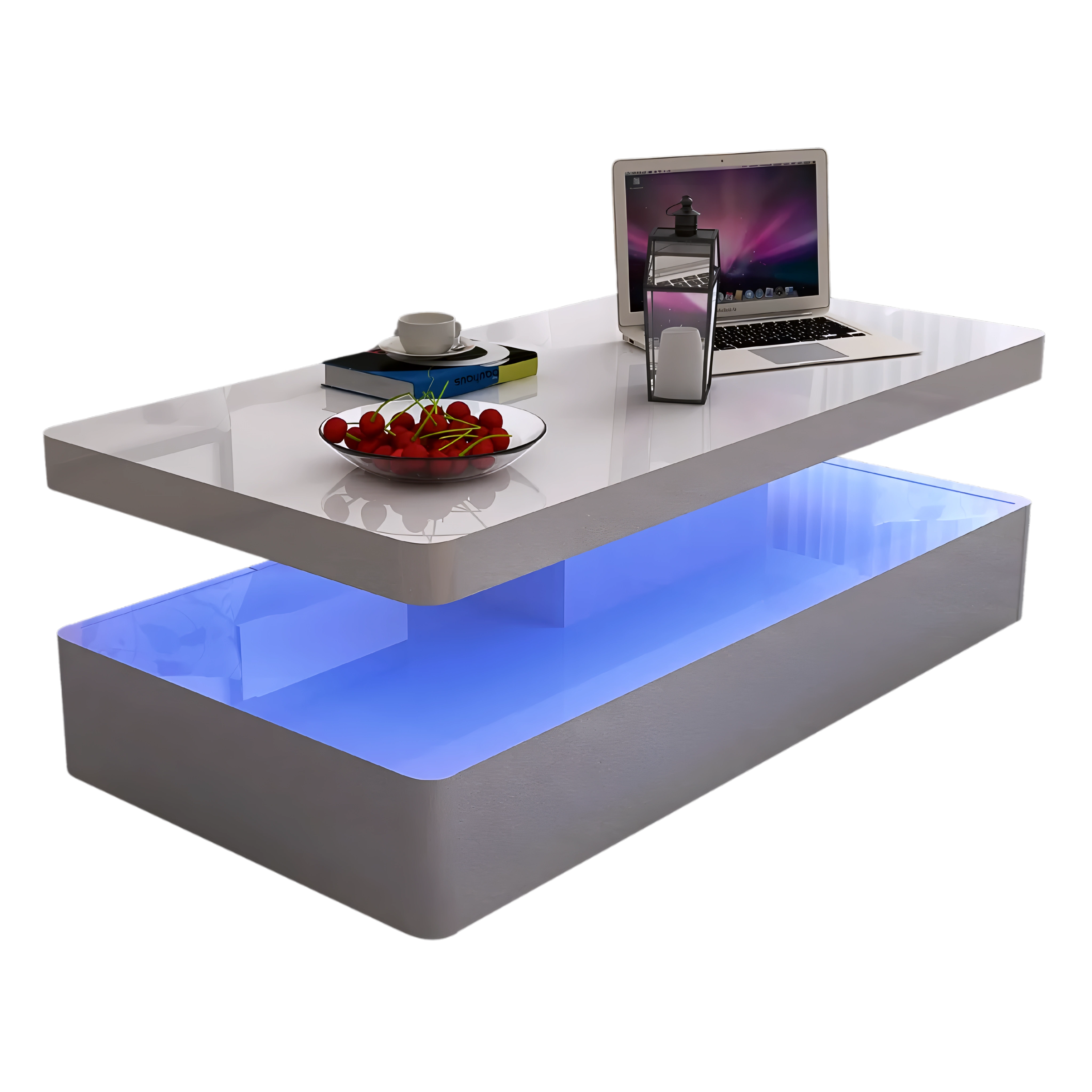 Auralis – LED Lacquer Coffee Table – Floating Layer Design