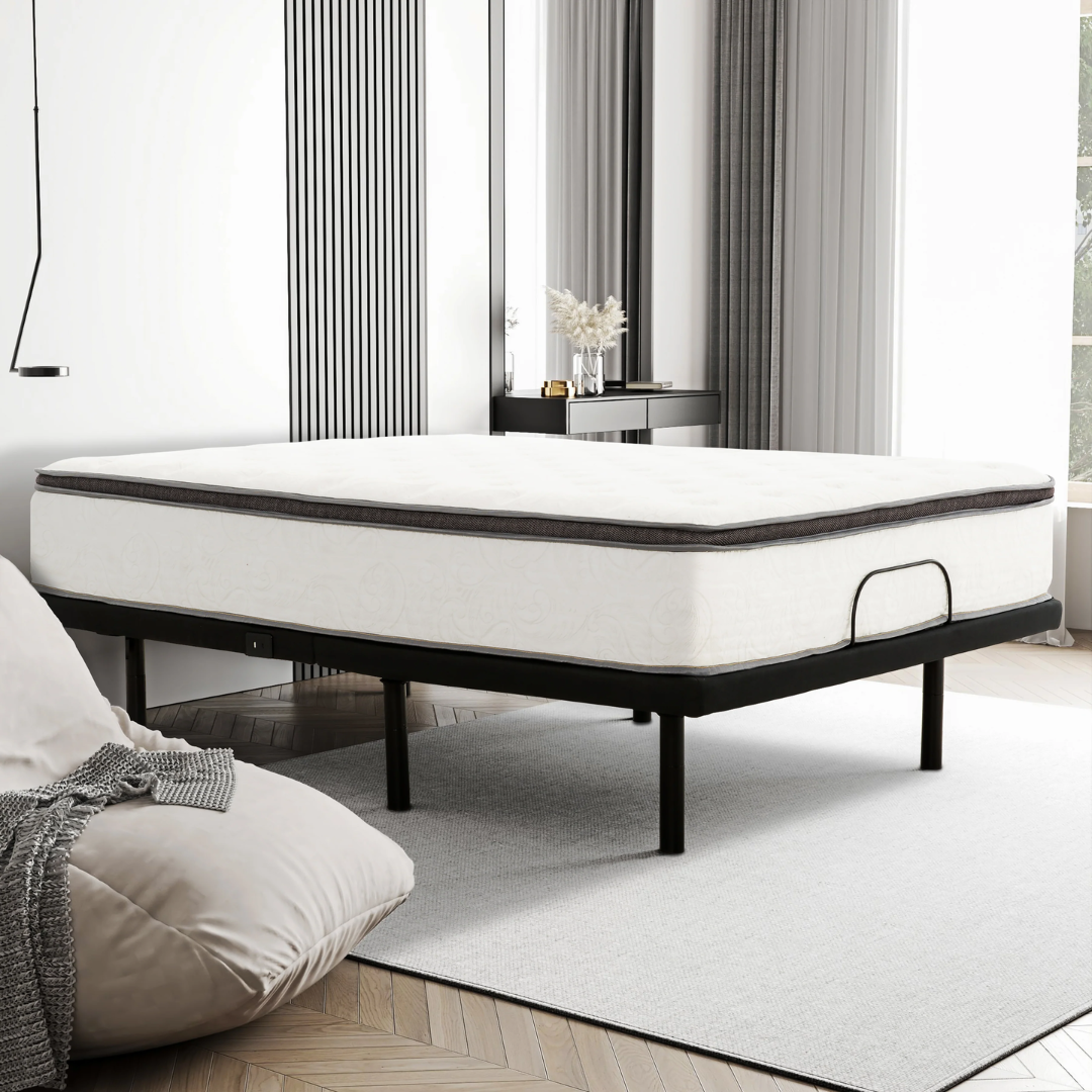 Aurelex – Sommier articulé avec position zéro gravité et ports USB/USB-C – Twin XL / Double / Queen / King