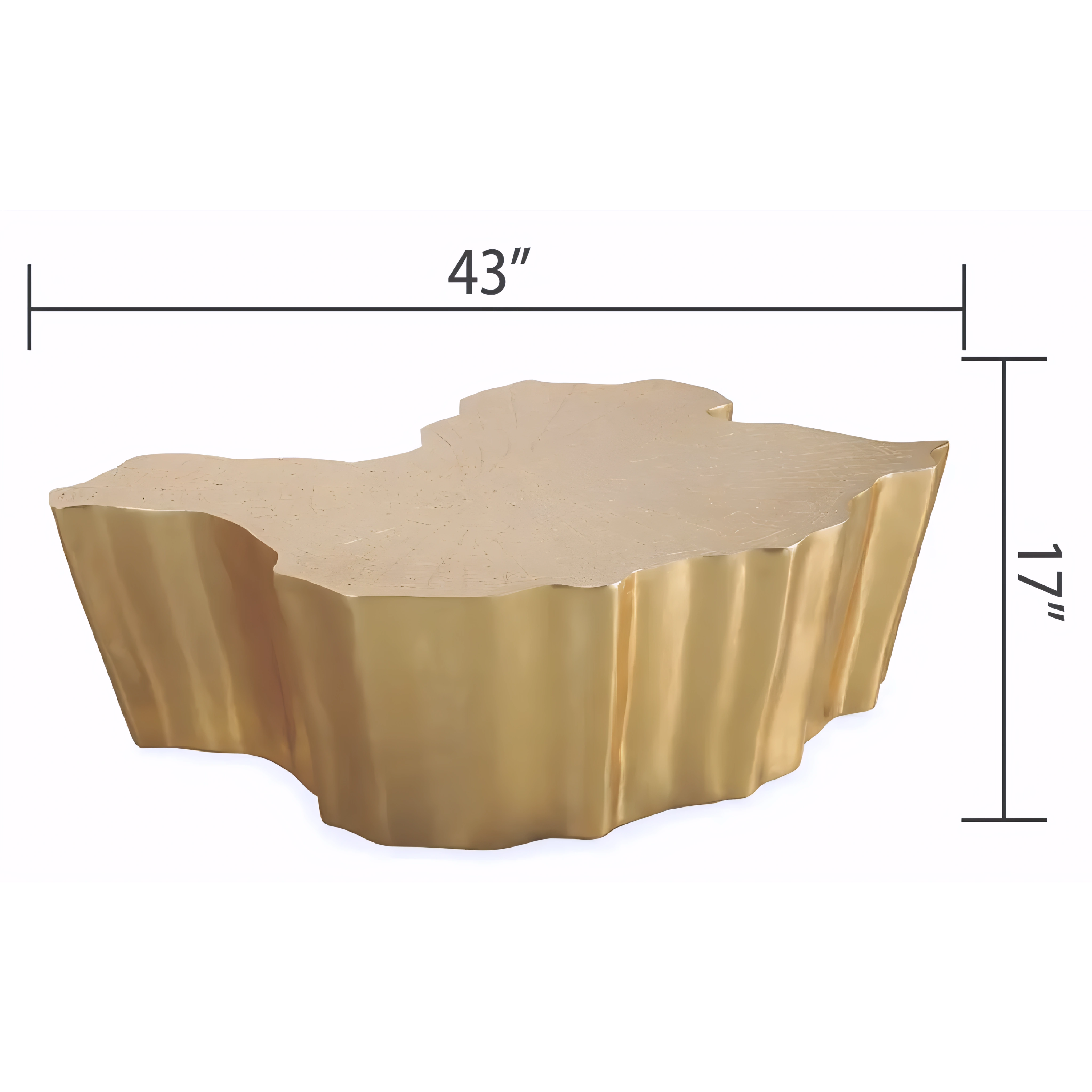 Auriston – Table basse sculptée en or