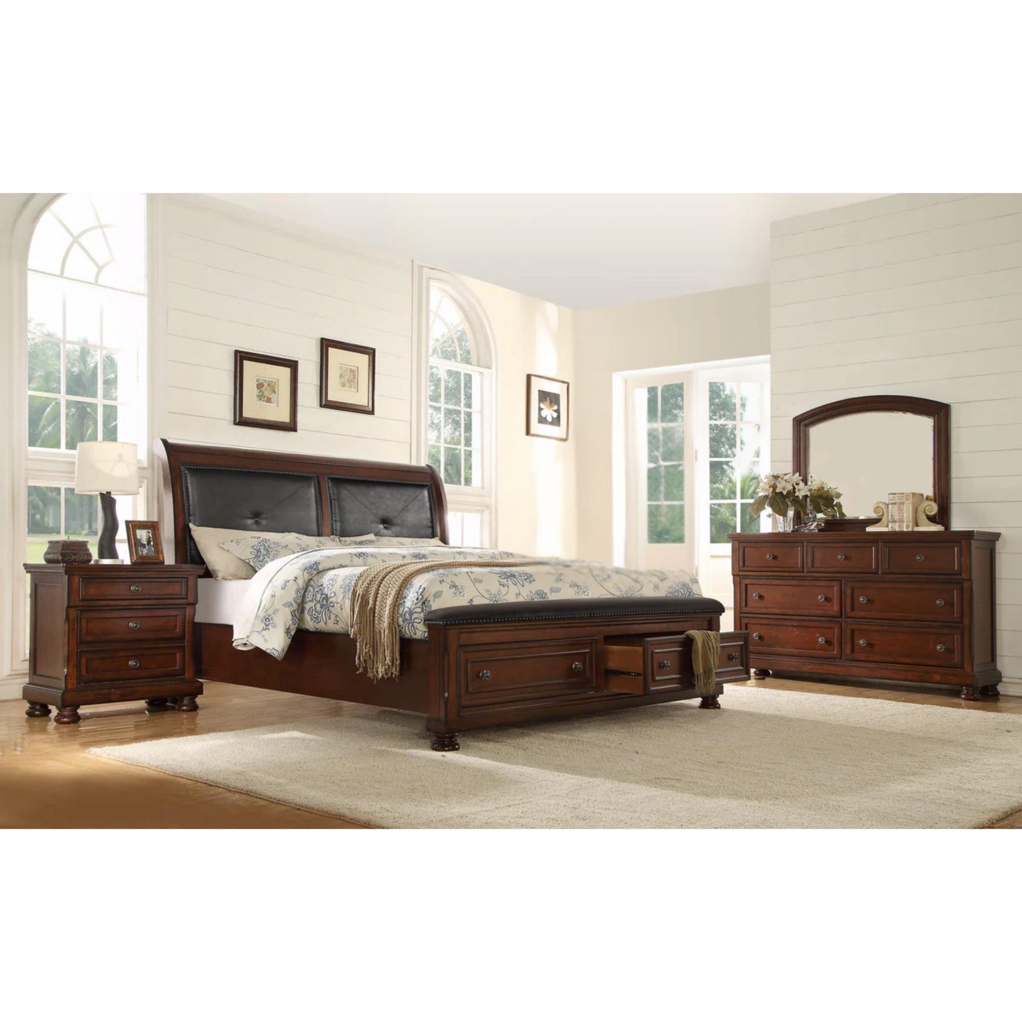 King Bedroom Set – Austin Espresso Wood