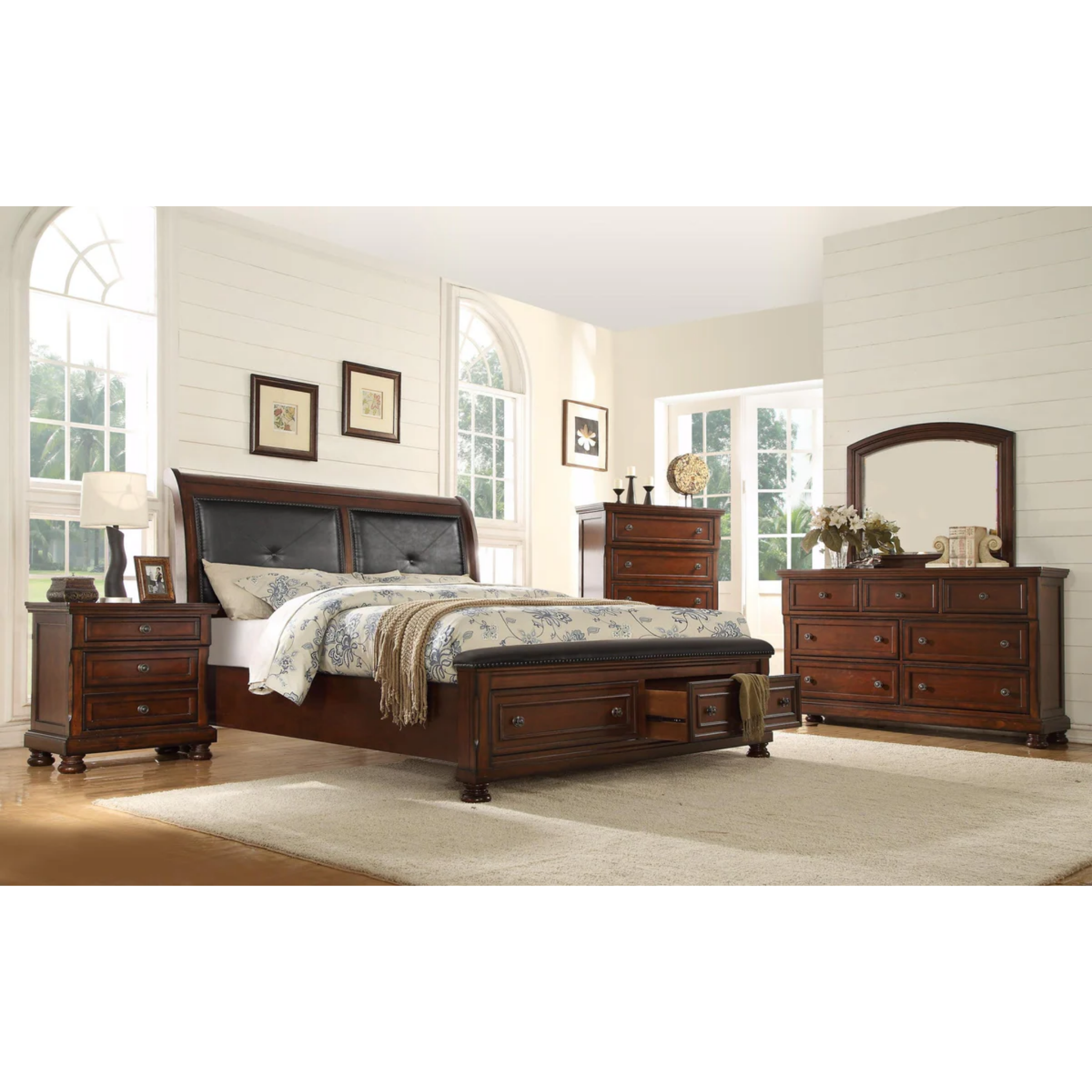 Queen Bedroom Set – Austin Espresso Wood