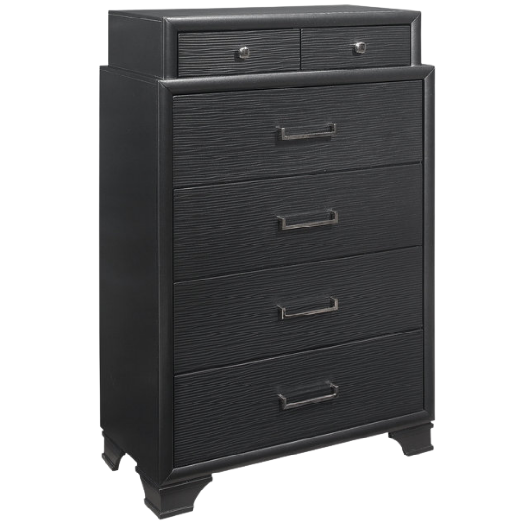 Allegra – Commode à 6 tiroirs – Laque grise