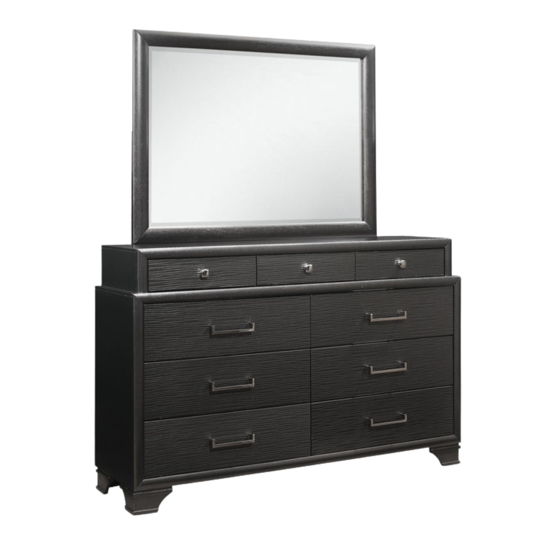 Queen Bedroom Set – Ava Grey Lacquer