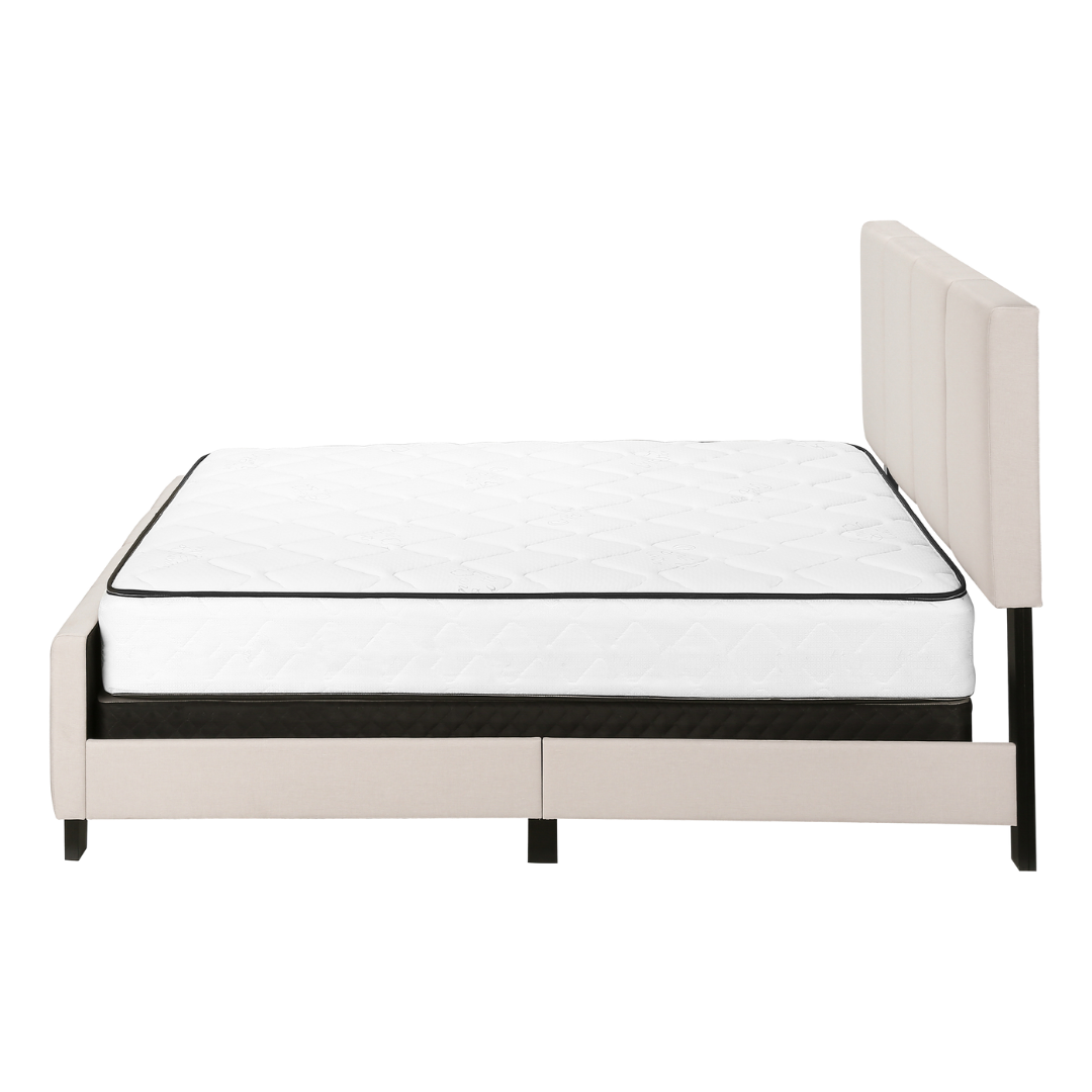 Avior – Queen Bed – Fabric (Beige Linen)