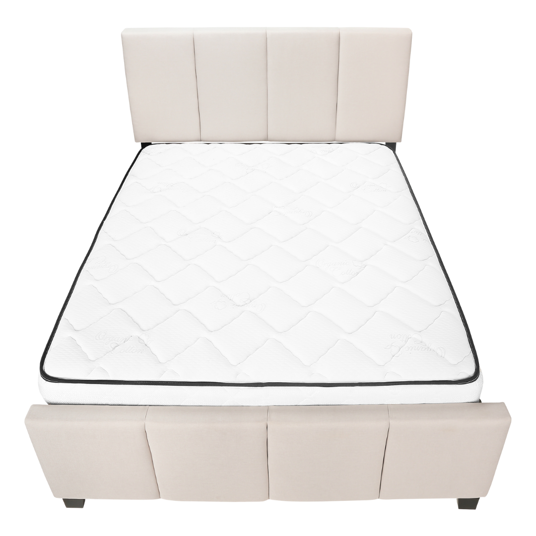 Avior – Queen Bed – Fabric (Beige Linen)