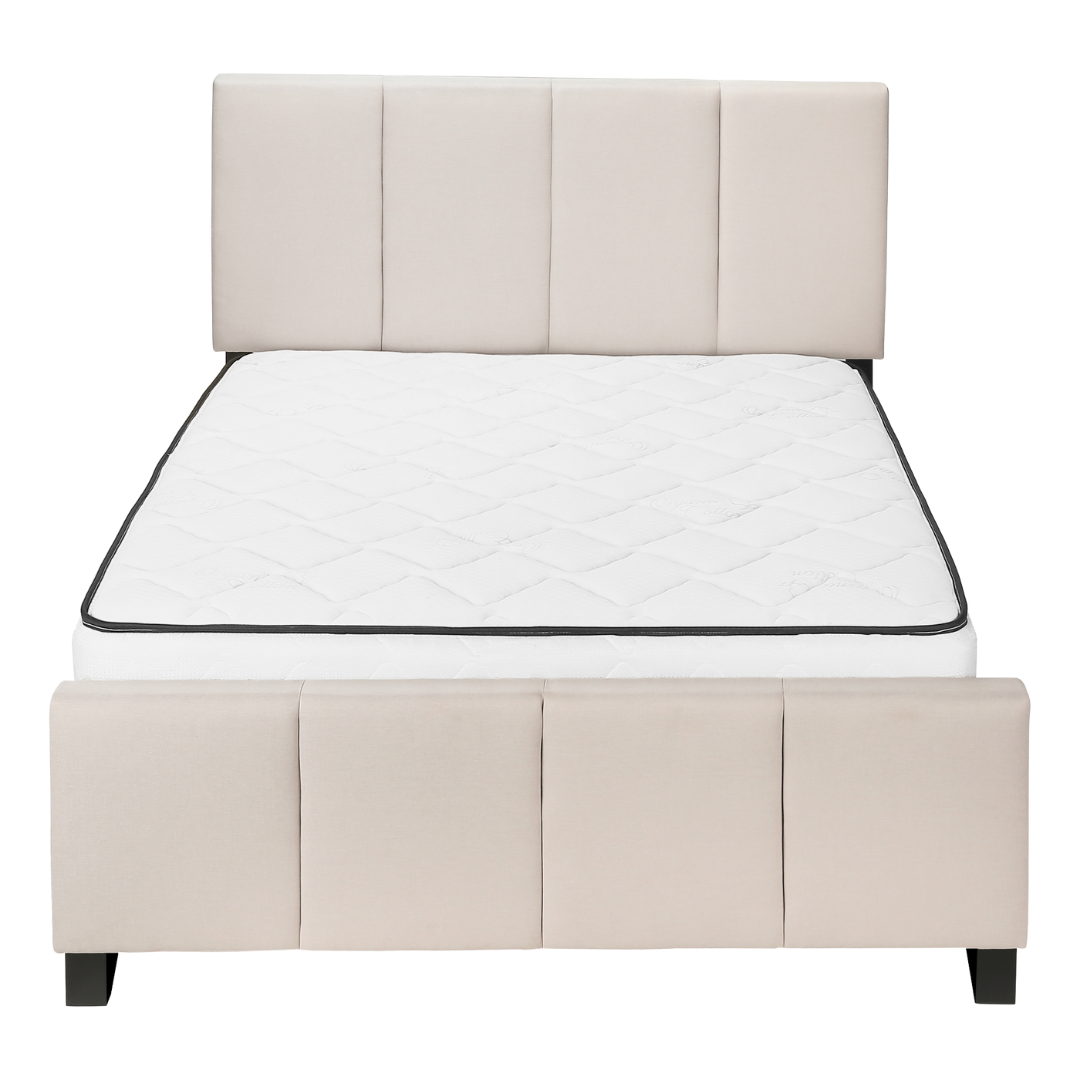Avior – Queen Bed – Fabric (Beige Linen)