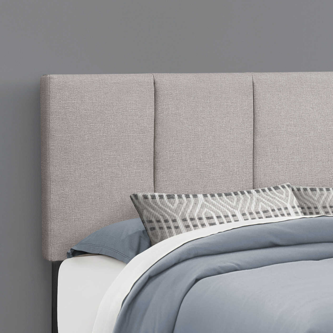Avior – Queen Bed – Fabric (Grey Linen)
