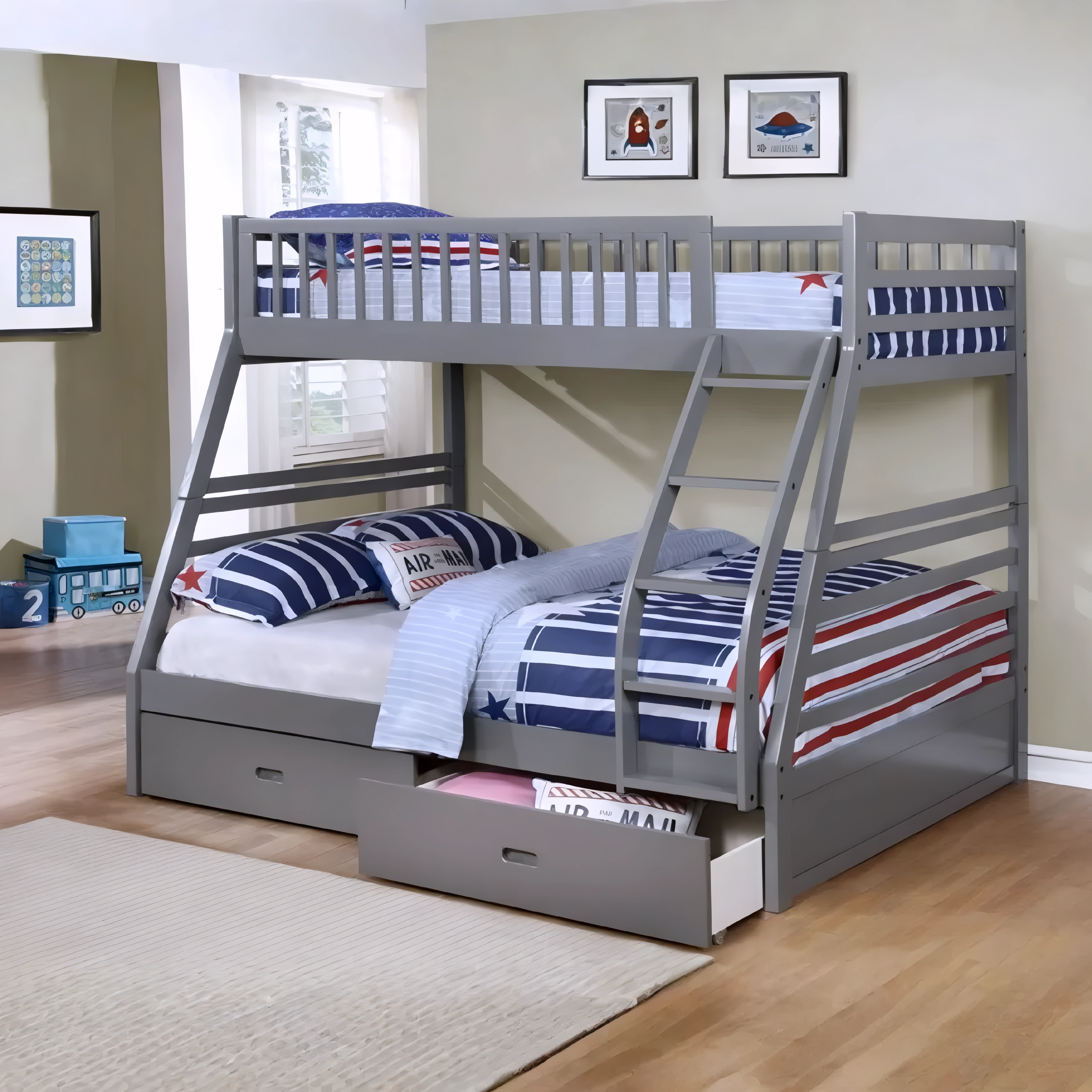 Dorsen – Bunk Bed – Single/Double – Grey