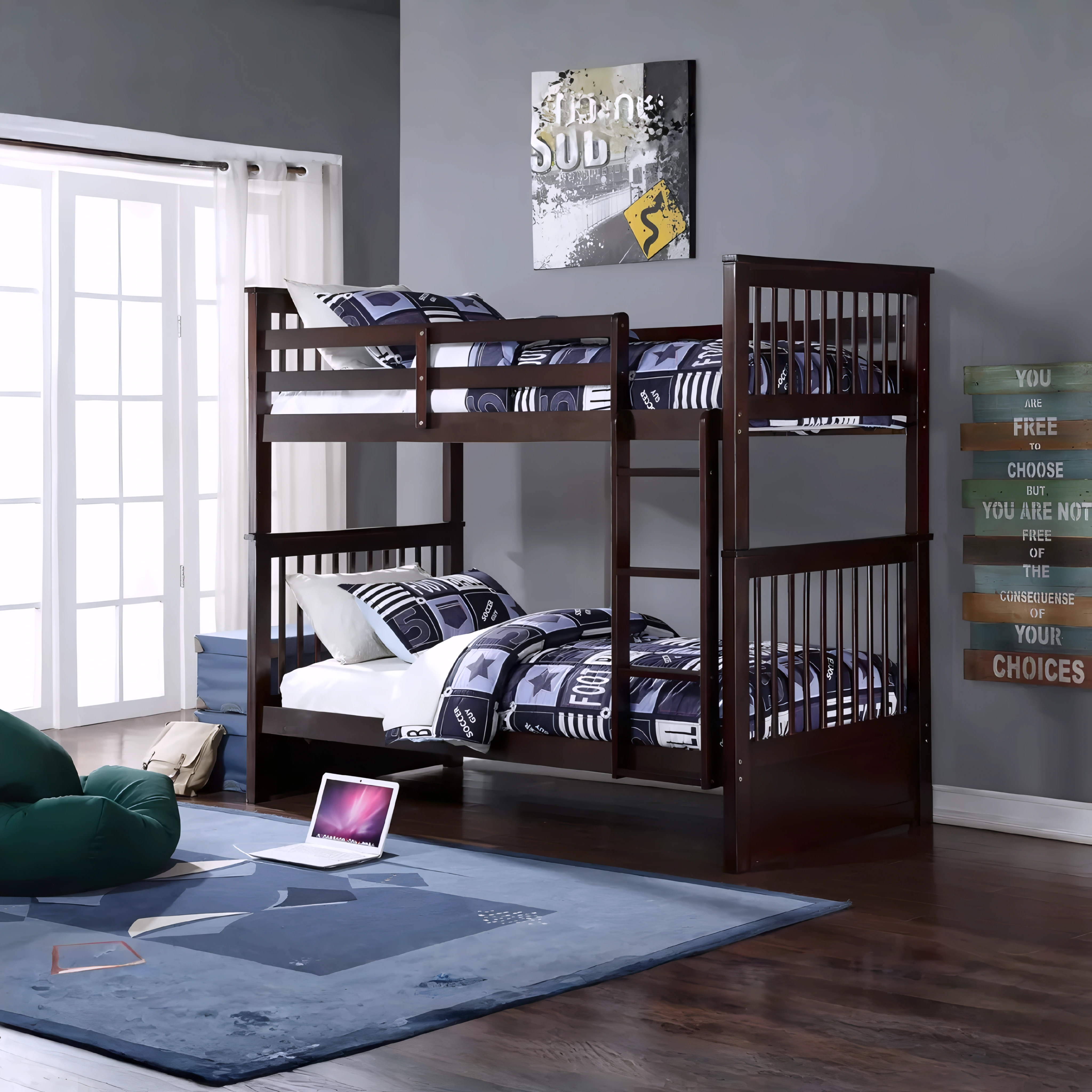 Lenton – Lit superposé – Simple/Simple – Espresso