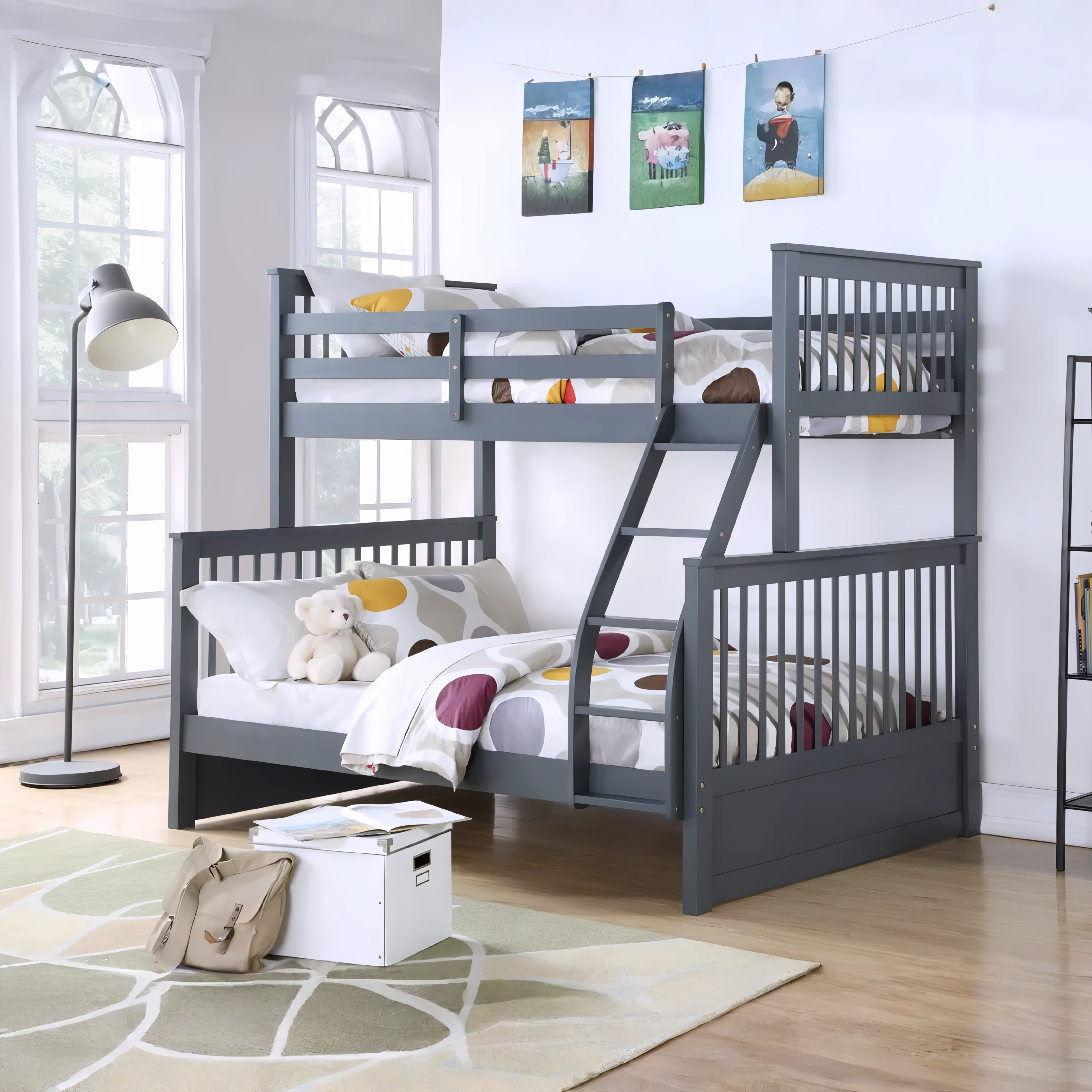 Falden – Lit Superposé – Simple/Double – Gris