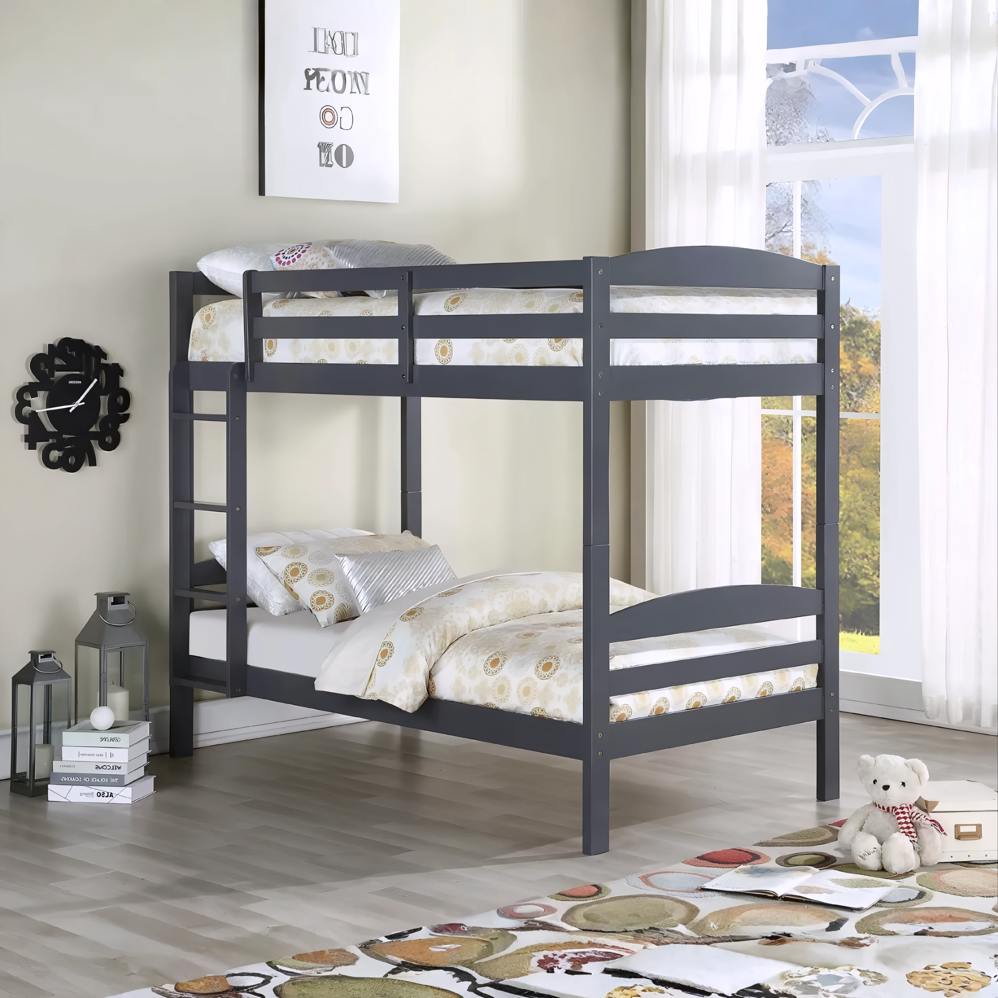Sander – Bunk Bed – Single/Single – Grey