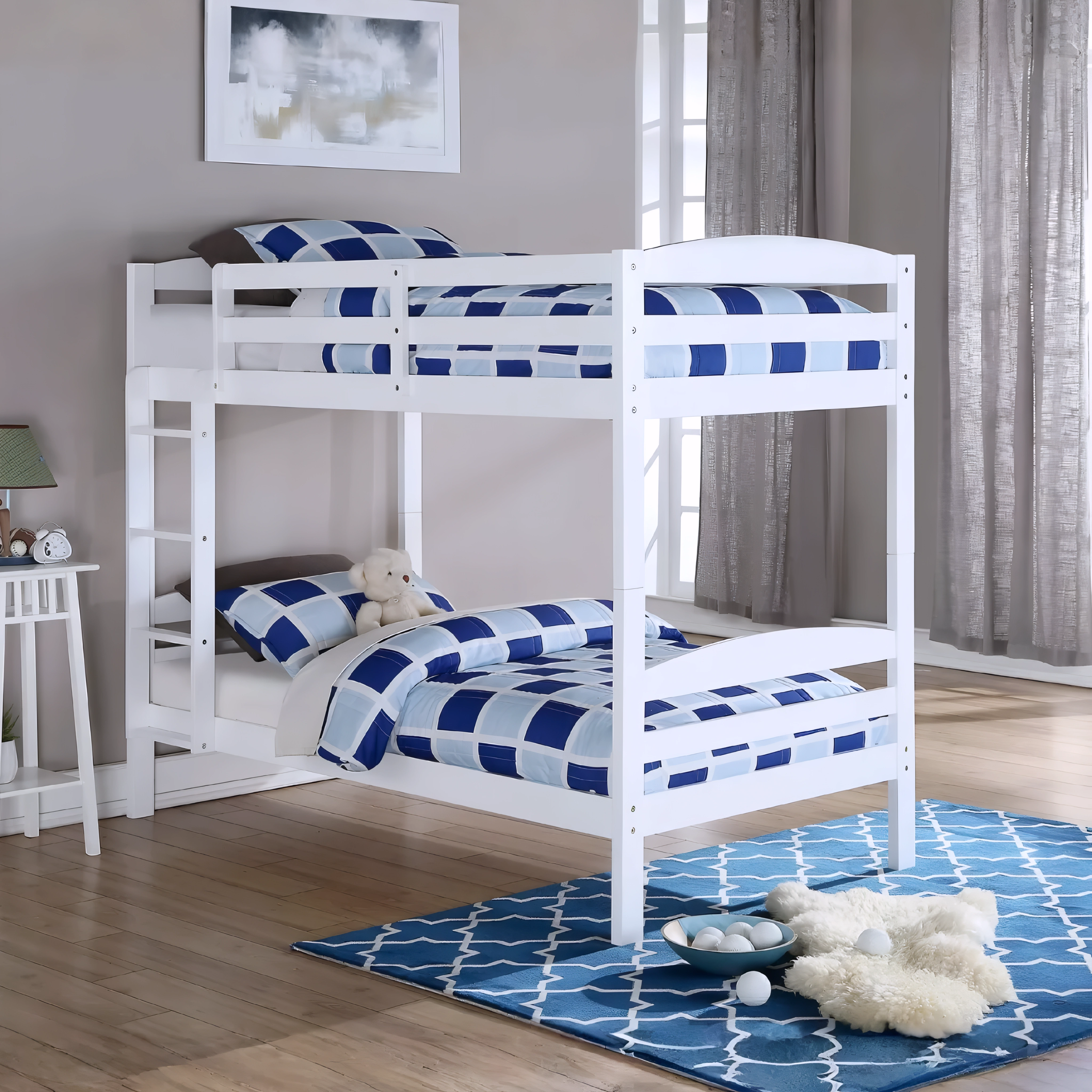 Lit superposé Sander – Lit simple – Blanc