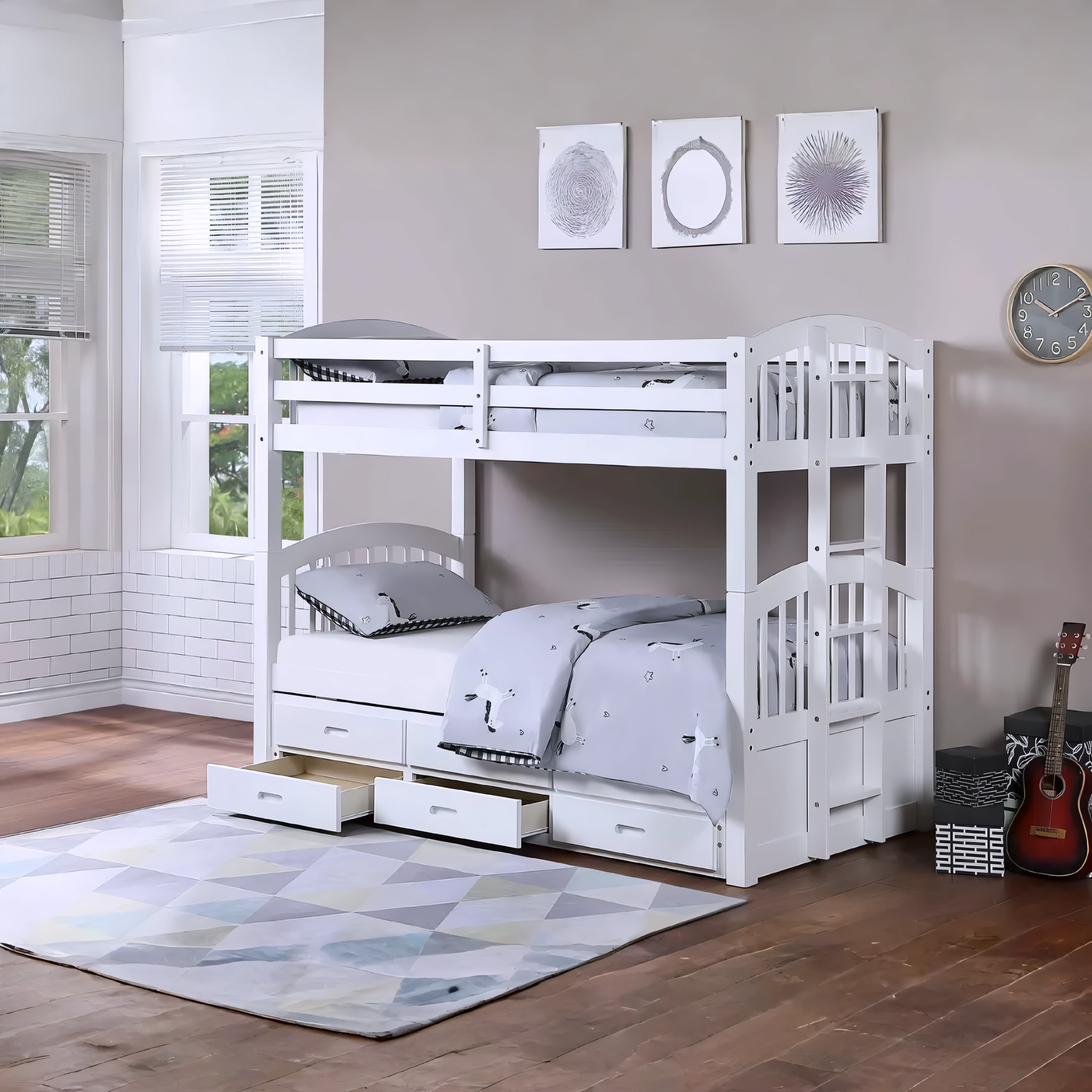 Harper – Bunk Bed – Single/Single/Single – White