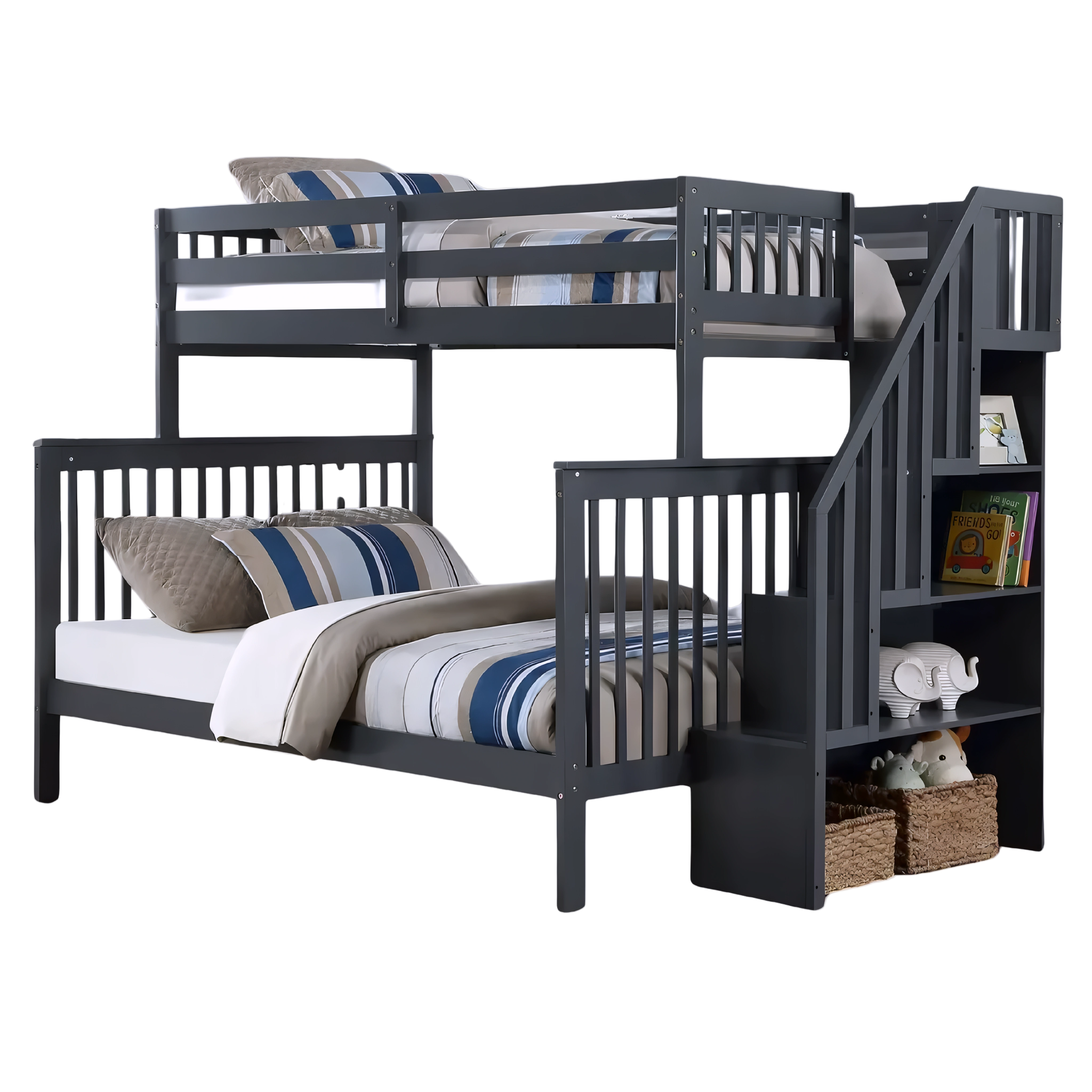 Malvik – Lit Superposé – Simple/Double – Gris