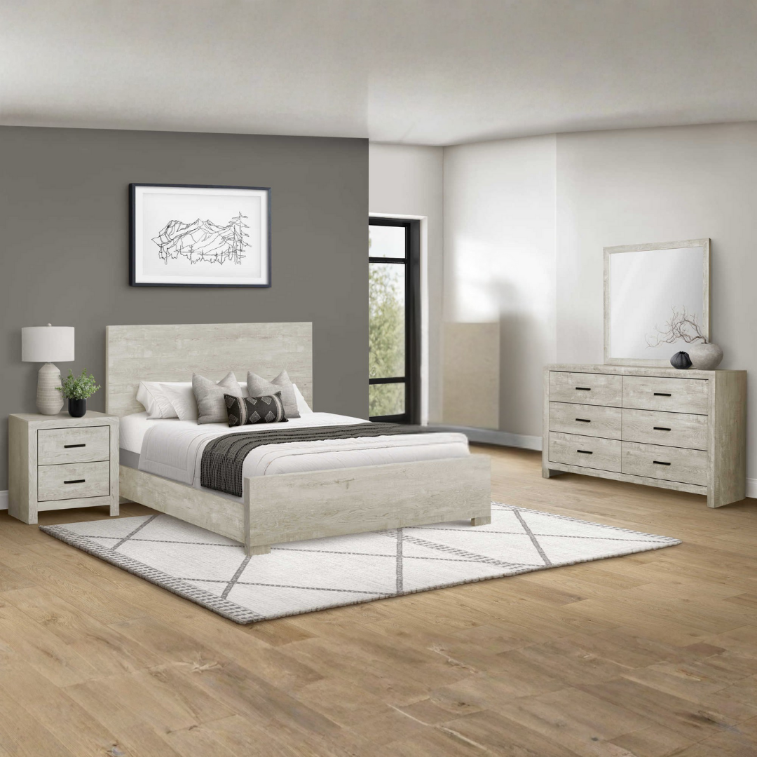 Ensemble chambre queen Belvian en chêne blanchi 4 ou 6 pièces bois ingénierie – Bonito Montréal